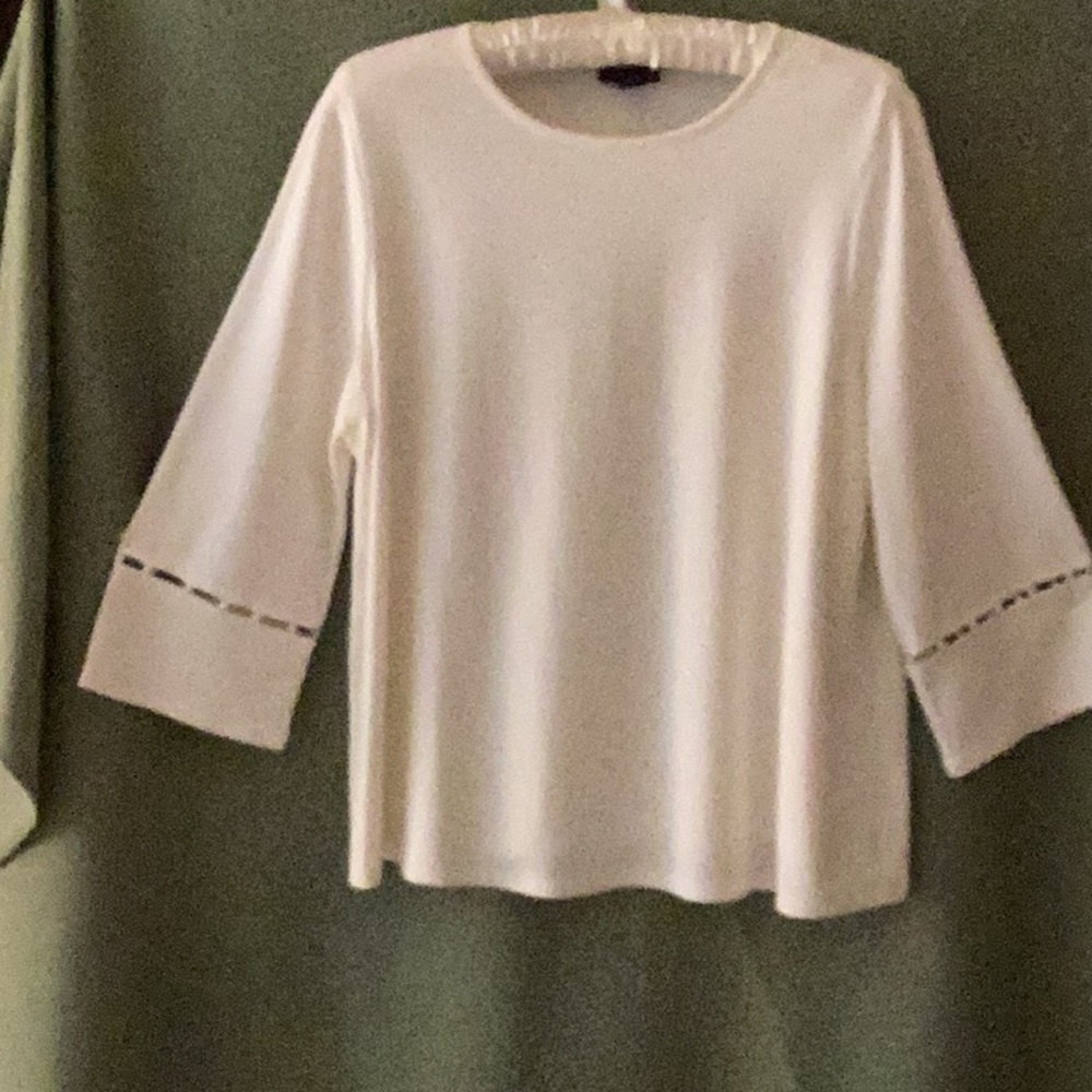 J.Jill Off White Knit Top size petite M
